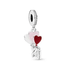 Серебряный шарм No Brand Шарики-сердца 798076CZ (1341785553)
