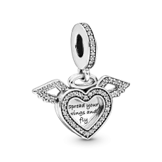 Серебряный шарм No Brand Сердце Ангела 798485C01 (1341785566)