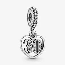 Серебряный шарм No Brand 30 лет 791287CZ