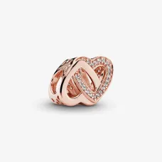 Серебряный шарм No Brand Сплетенные сердца 781880CZ (1341785604)