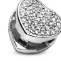 Срібний шарм No Brand Серце Pave 798684C01 (1341787741)