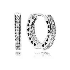 Серебряные серьги No Brand Сердца 296317CZ (1341787760)
