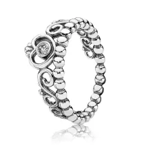 Срібна каблучка No Brand Корона 190880CZ 48