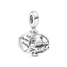 Серебряный шарм No Brand Медведь лиса и белка друзья 799078C00 (1341787832)