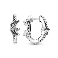 Серебряные серьги No Brand Молодой месяц и звезды 299152C01 (1341788634)