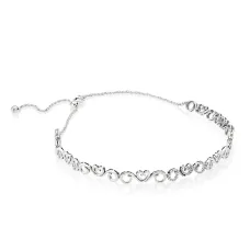 Срібне кольє-чокер No Brand Ажурні серця 397129CZ-38 38 см (1341788639)