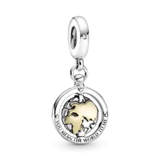 Серебряный шарм No Brand Ты для меня - целый мир 799303C01