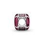 Серебряный шарм No Brand Фуксиевий овальный кабошон 799309C01