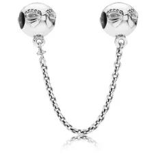 Срібний захисний ланцюжок No Brand Витончений бант 791780CZ (1358706599)