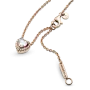 Серебряное колье No Brand Блестящее сердце 388425C01 45 см (1358706604)