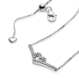 Срібне кольє No Brand Блискуче серце 399273C01 45 см (1358706608)