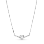 Срібне кольє No Brand Блискуче серце 399273C01 45 см (1358706608)