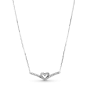 Срібне кольє No Brand Блискуче серце 399273C01 45 см (1358706608)