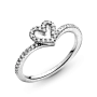 Серебряное кольцо No Brand Сияющее сердце 199302C01 48
