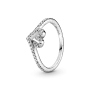 Серебряное кольцо No Brand Сияющее сердце 199302C01 48