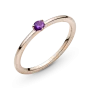 Серебряное кольцо No Brand с пурпурным камнем 189259C06 50