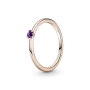 Серебряное кольцо No Brand с пурпурным камнем 189259C06 50
