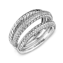 Серебряное кольцо No Brand с цепочным орнаментом 199083C01 48
