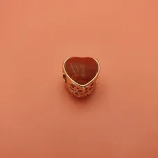 Серебряный шарм No Brand в розовой позолоте Сердце 1434559211