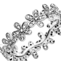 Серебряное кольцо No Brand ромашки 190934CZ 48