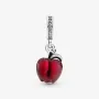 Срібний шарм No Brand Murano Glass Red Apple Dangle