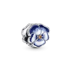 Срібний шарм No Brand Блакитна Фіалка 790777C02