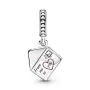 Серебряный шарм No Brand Конверт с фиалками 790787C0