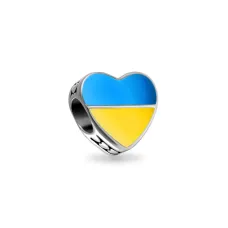 Срібний шарм No Brand Кохання до України 1651517545 Срібний шарм No Brand Кохання до України 1651517545