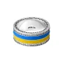 Серебряное кольцо No Brand С Украиной в сердце 48 (1675203601)
