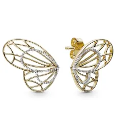 Серебряные серьги No Brand Крылья бабочки 267955 (1713074435)