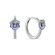 Серебряные серьги No Brand Голубая фиалка 290775C0 (1713103015)