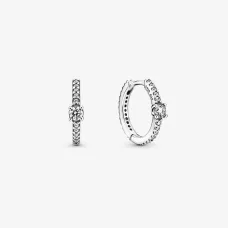 Серебряные серьги No Brand Блестящие хупы 299406C01