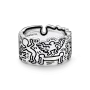 Срібна каблучка No Brand Кохання і люди 192222C01 48 (1746423453)