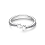 Серебряное кольцо No Brand Метеориты 192365C01 48