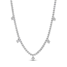 Срібне кольє No Brand Блискучі камені 392405C01 43 см (1751655946)