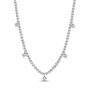 Срібне кольє No Brand Блискучі камені 392405C01 43 см (1751655946)