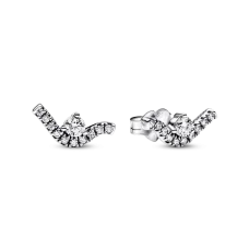 Серебряные серьги No Brand Блестящая волна 292544C01