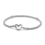 Серебряный браслет No Brand с застежкой в виде сердца 16 1850920596