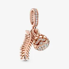 Серебряный шарм No Brand Sparkling Pine Cone Dangle 1855624364