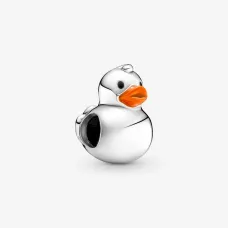 Срібний шарм No Brand Polished Rubber Duck 1855624371