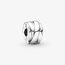 Срібний шарм No Brand Polished Ribbons Clip 1855624373 Срібний шарм No Brand Polished Ribbons Clip 1855624373
