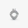 Серебряный шарм No Brand Королевская корона с розовым камнем 790763C01