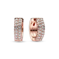 Серебряные серьги No Brand Пандора Два ряда паве (1865524952)
