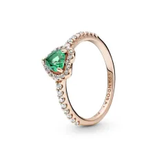 Срібна каблучка No Brand Блискуче серце 188421C03 52