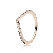 Срібна каблучка No Brand Блискуче бажання 186316CZ 54