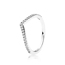 Срібна каблучка No Brand Блискуче бажання 196316CZ 56