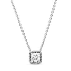 Срібне намисто No Brand Сяючий квадрат 396241CZ 45 см (2432685552)