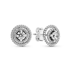 Серебряные серьги No Brand Блестящий двойной ореол 299411C01