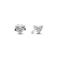 Серебряные серьги No Brand Сияющее сердце 293003C01