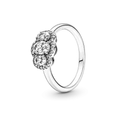 Срібна каблучка No Brand Три камені 190049C01 54